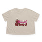Blush and Blood Flowy Cropped Tee