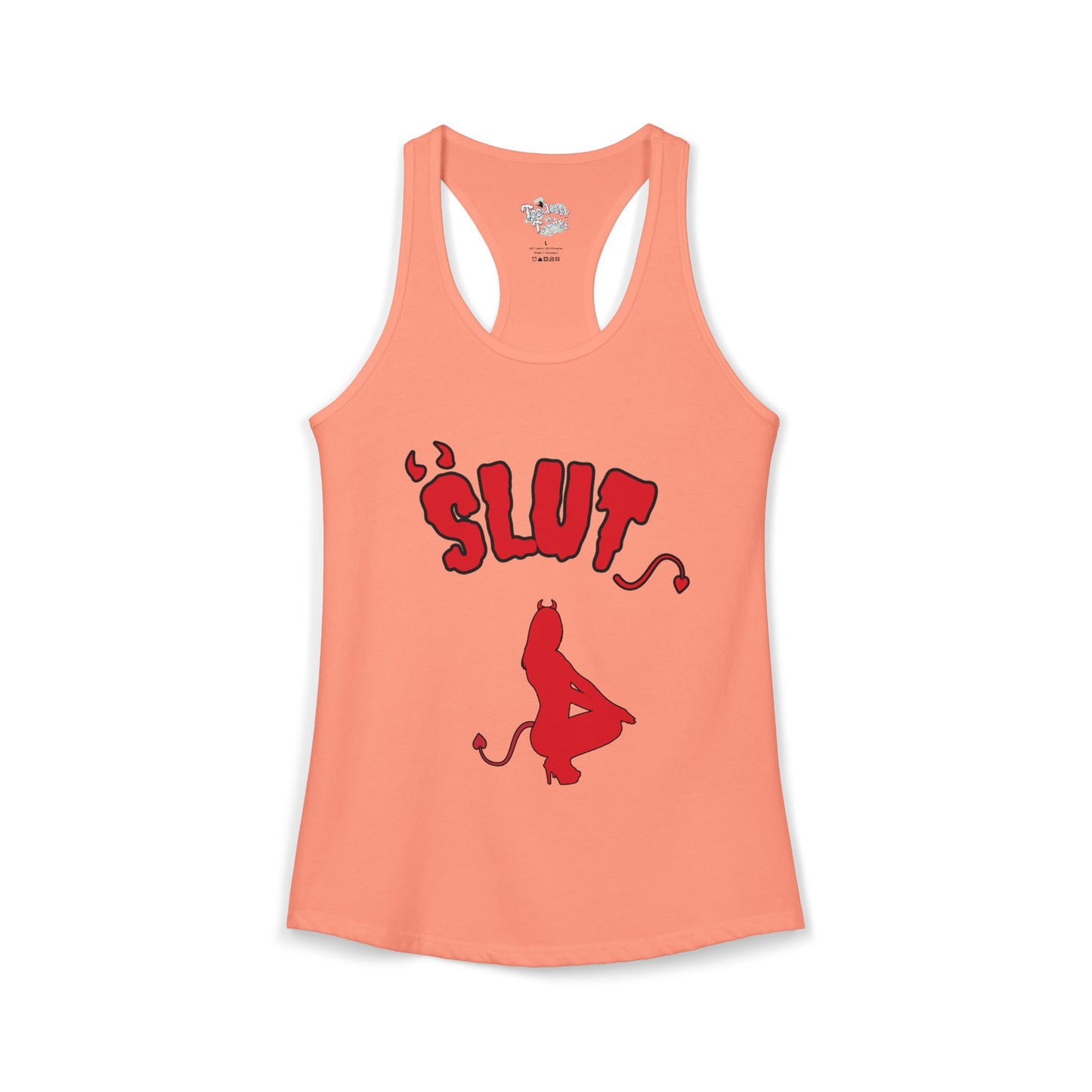 Red Devil 'SLUT' Women's Ideal Racerback Tank