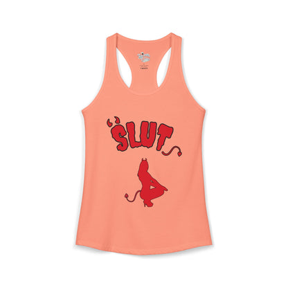 Red Devil 'SLUT' Women's Ideal Racerback Tank