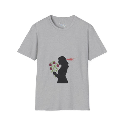 Totally Wonderful Day Floral Woman's Silhouette Unisex Softstyle T-Shirt