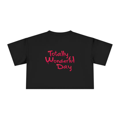 Totally Wonderful Day Woman Silhouette Women's Crop Tee