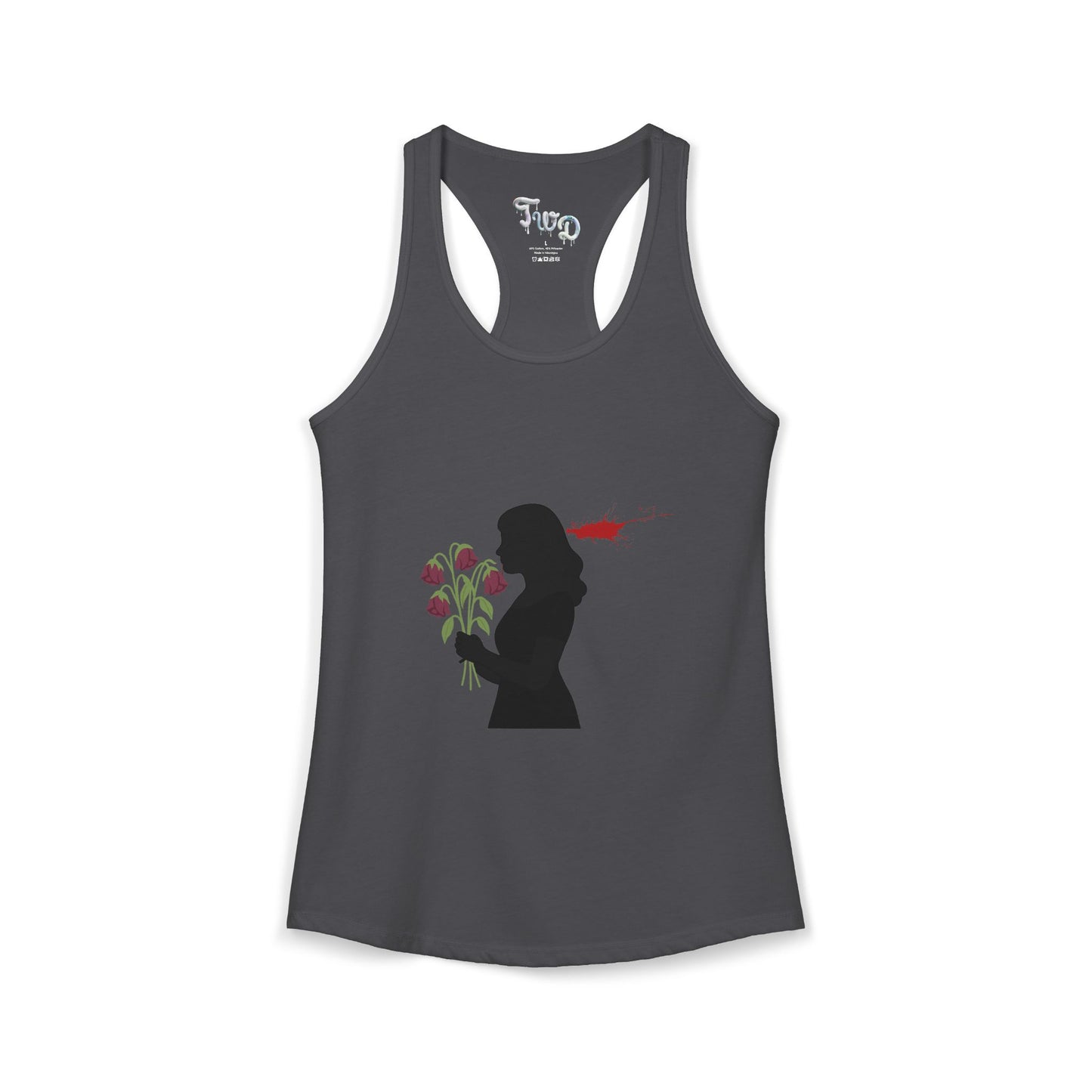 TWD Floral Silhouette Women's Ideal Racerback Tank