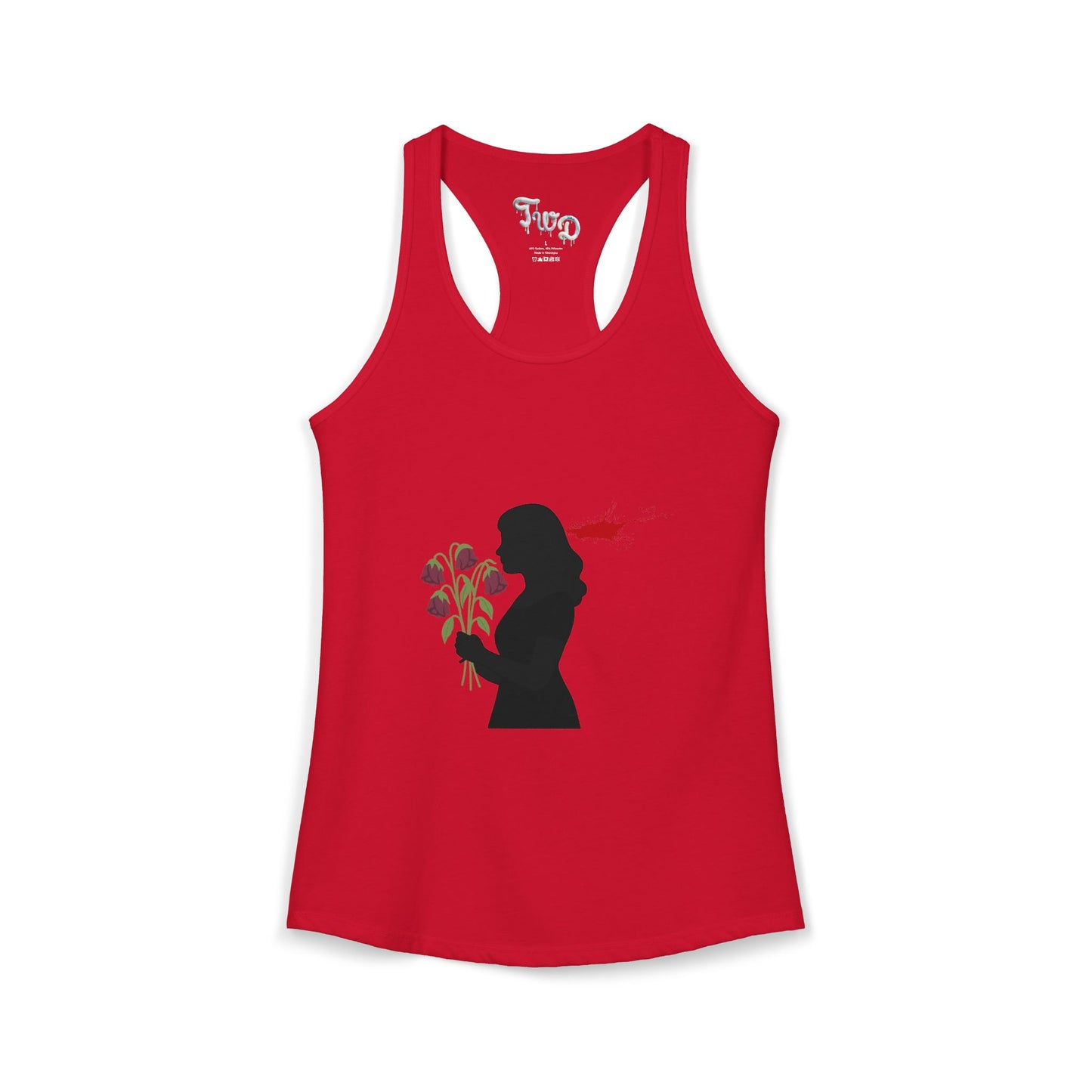 TWD Floral Silhouette Women's Ideal Racerback Tank