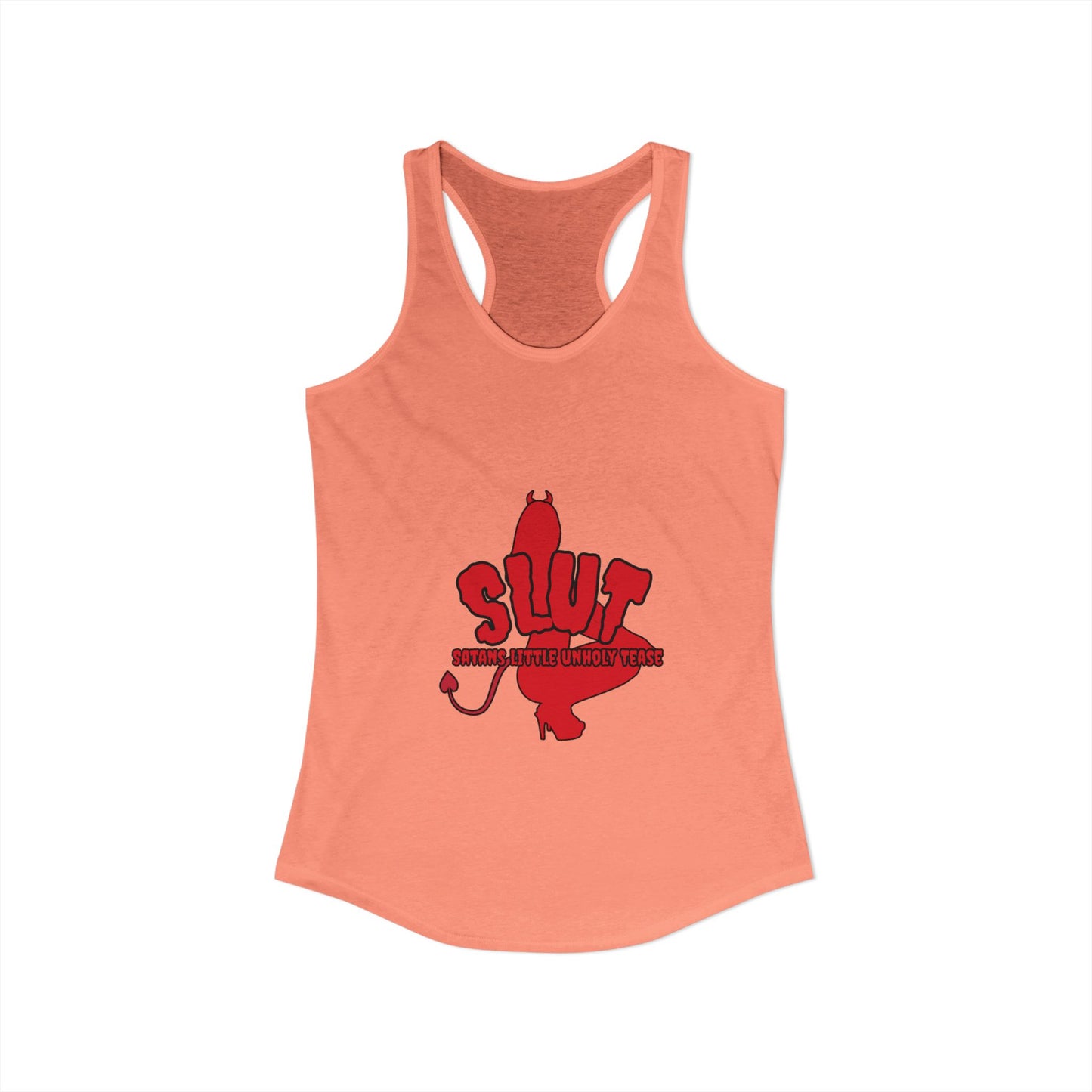 Red Devil 'SLUT' Women's Ideal Racerback Tank