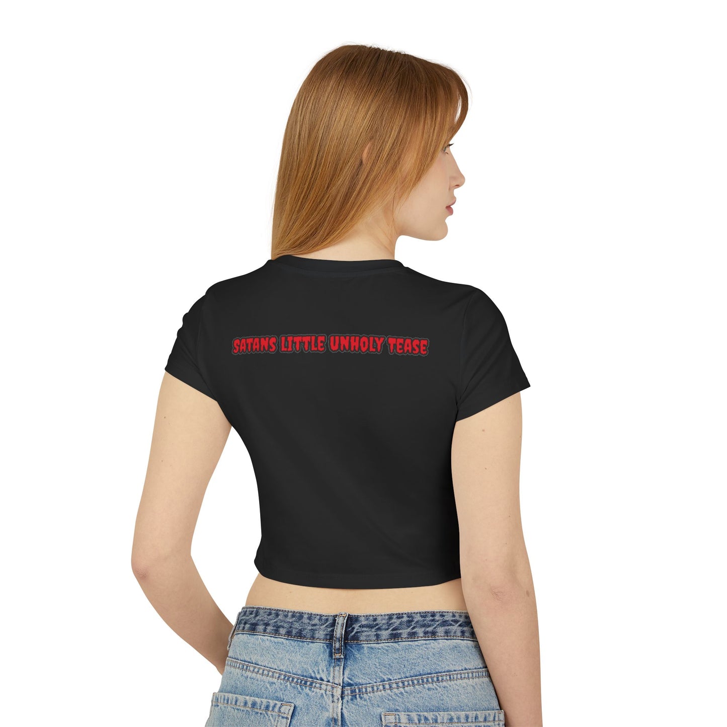 Red Devil 'SLUT' Graphic Women's Baby Tee