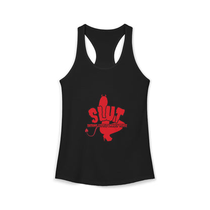 Red Devil 'SLUT' Women's Ideal Racerback Tank
