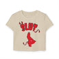 Red Devil 'SLUT' Graphic Women's Baby Tee