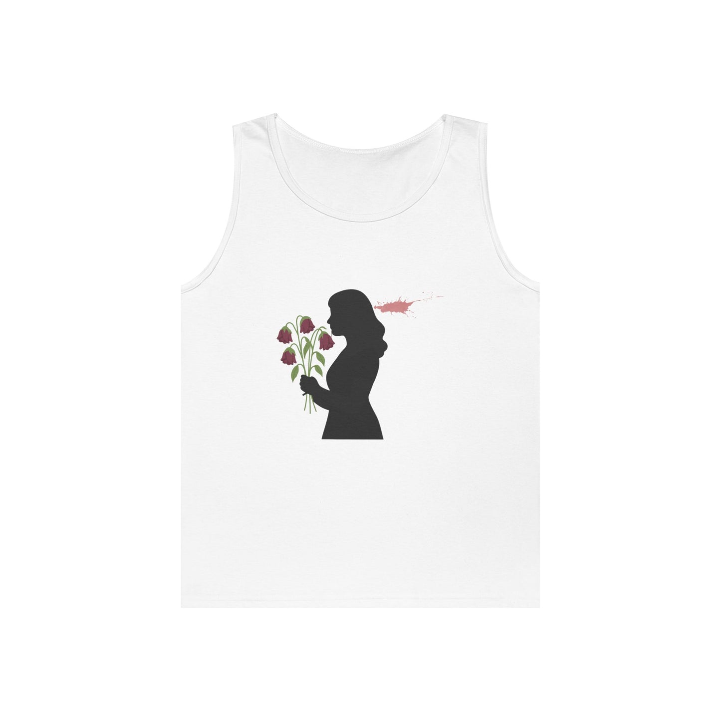 Totally Wonderful Day Silhouette Floral Graphic Tank Top