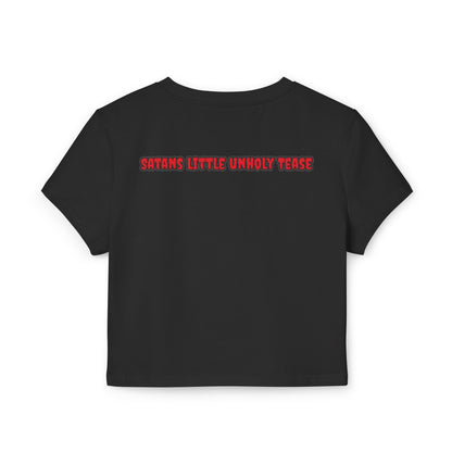 Red Devil 'SLUT' Graphic Women's Baby Tee