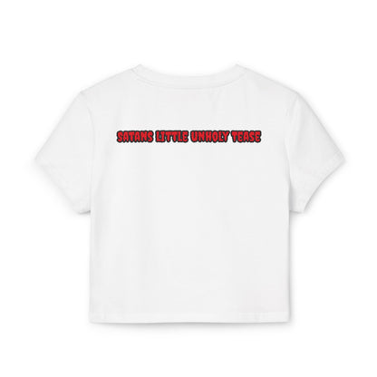 Red Devil 'SLUT' Graphic Women's Baby Tee