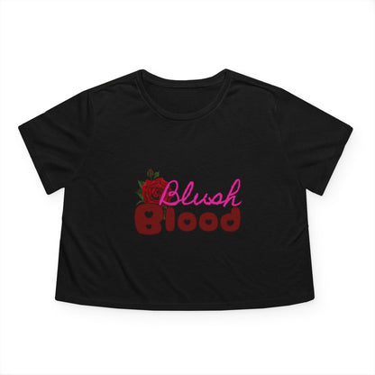 Blush and Blood Flowy Cropped Tee