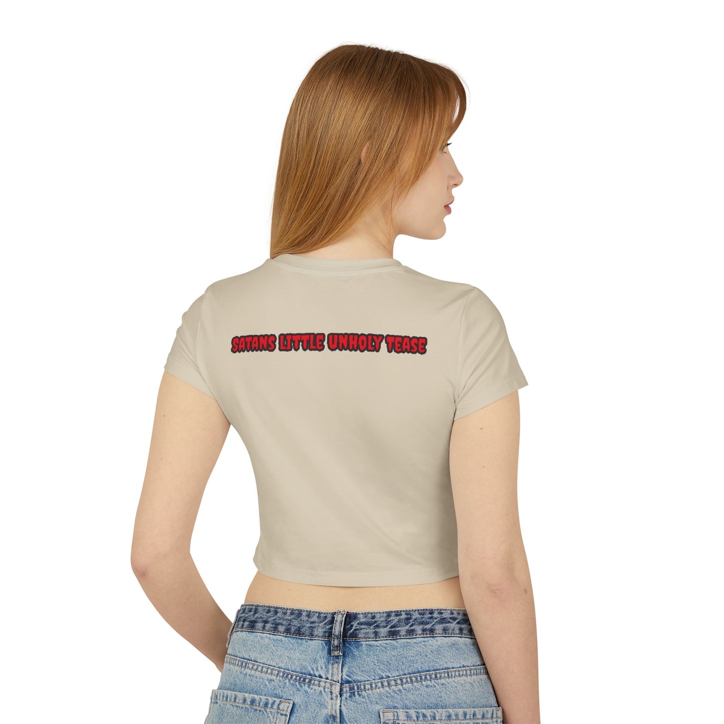 Red Devil 'SLUT' Graphic Women's Baby Tee