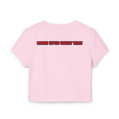 Red Devil 'SLUT' Graphic Women's Baby Tee