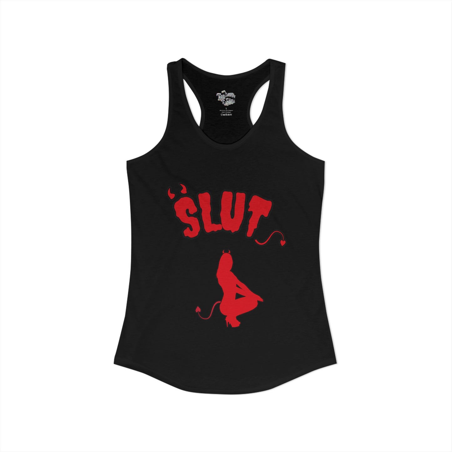 Red Devil 'SLUT' Women's Ideal Racerback Tank