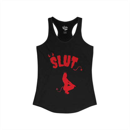 Red Devil 'SLUT' Women's Ideal Racerback Tank