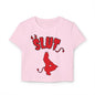 Red Devil 'SLUT' Graphic Women's Baby Tee
