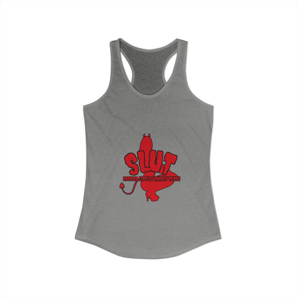 Red Devil 'SLUT' Women's Ideal Racerback Tank