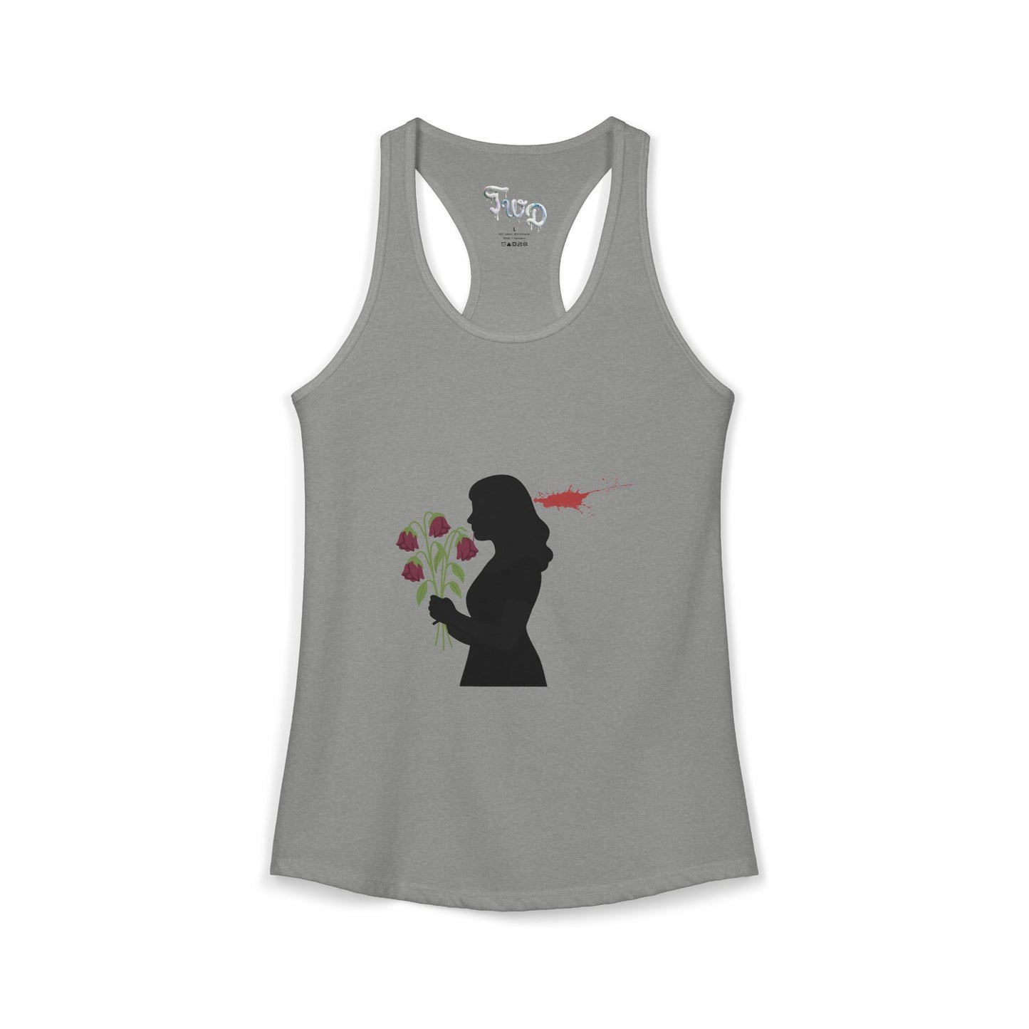 TWD Floral Silhouette Women's Ideal Racerback Tank