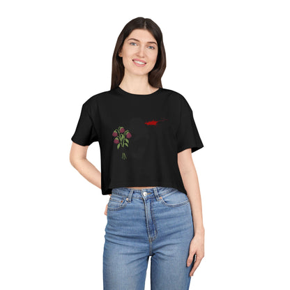 Totally Wonderful Day Woman Silhouette Women's Crop Tee