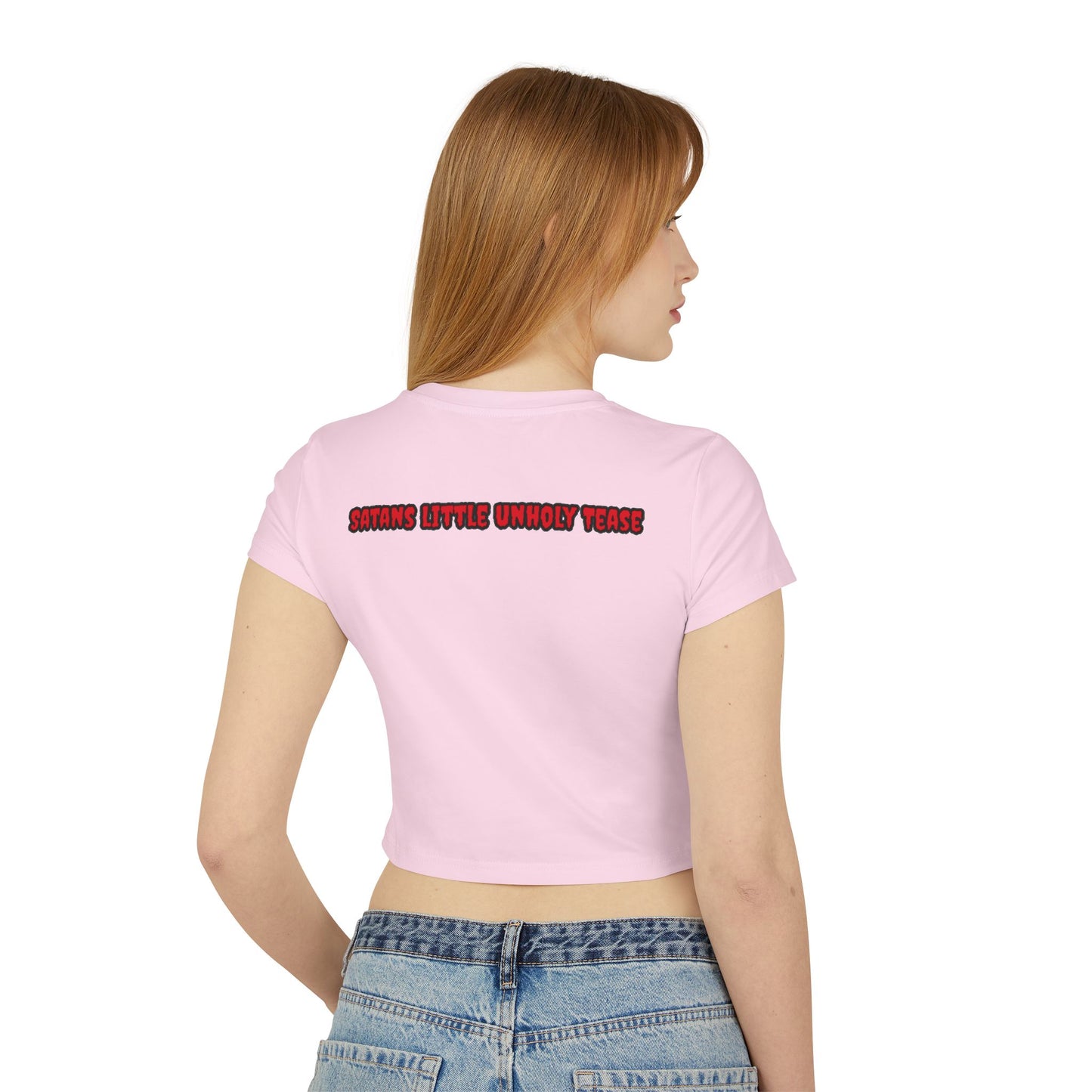 Red Devil 'SLUT' Graphic Women's Baby Tee