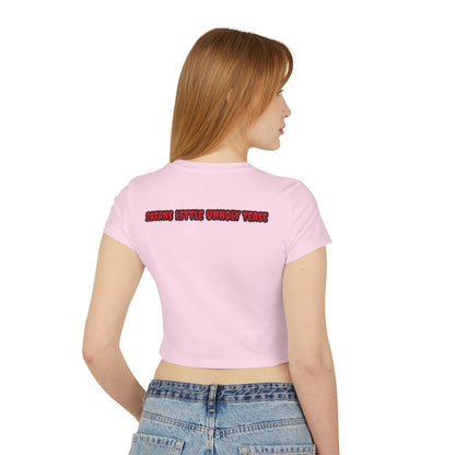 Red Devil 'SLUT' Graphic Women's Baby Tee