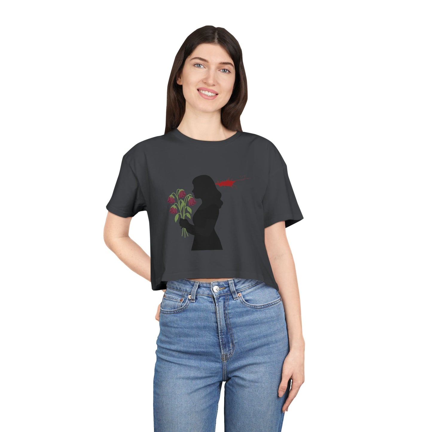 Totally Wonderful Day Woman Silhouette Women's Crop Tee