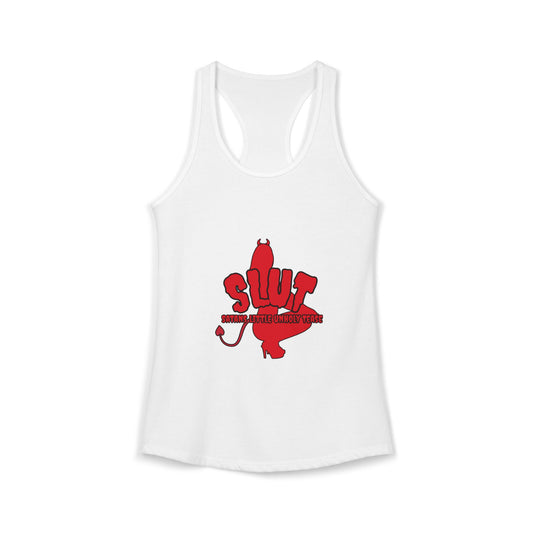 Red Devil 'SLUT' Women's Ideal Racerback Tank