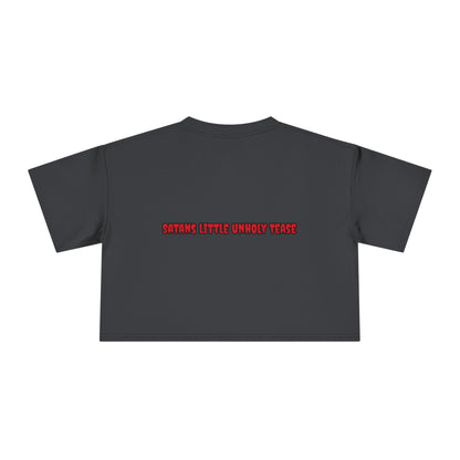 Red Devil SLUT Graphic  Women's Crop Tee