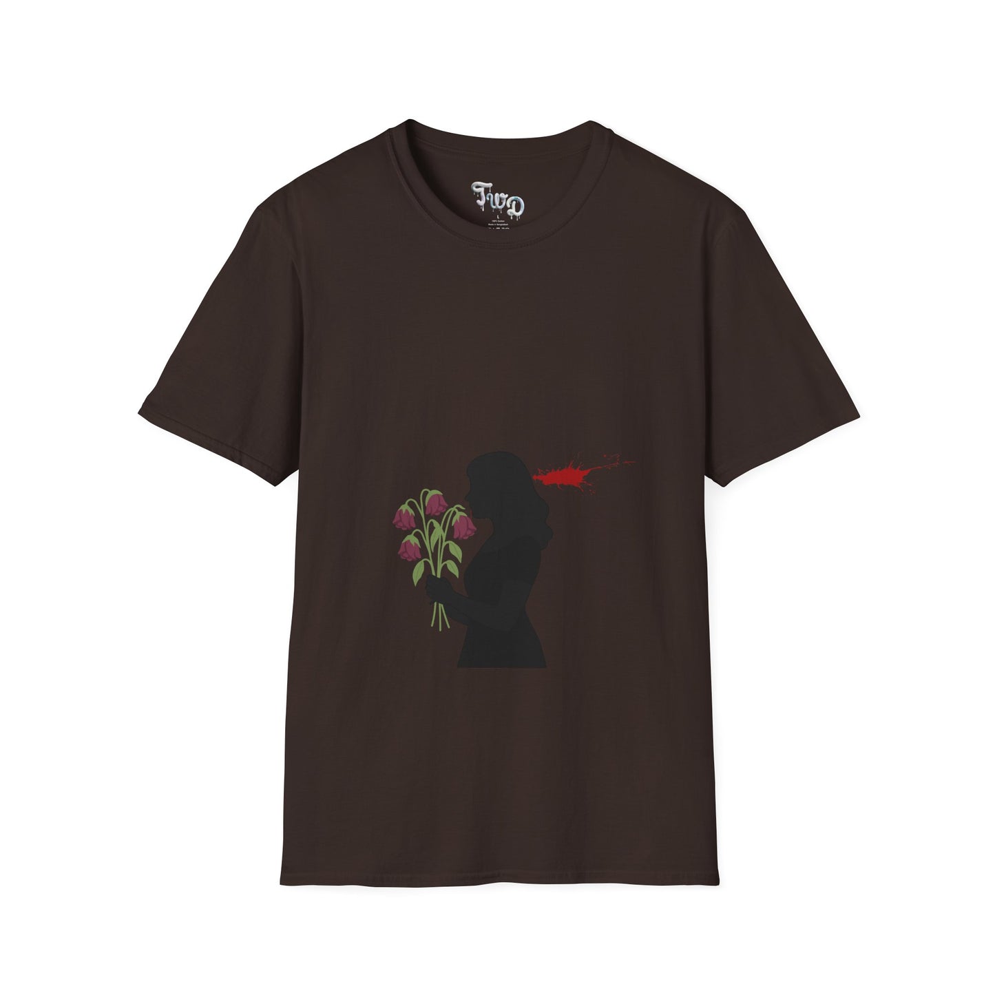 Totally Wonderful Day Floral Woman's Silhouette Unisex Softstyle T-Shirt