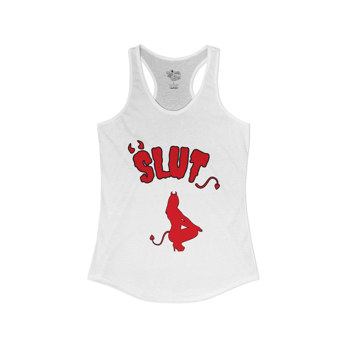 Red Devil 'SLUT' Women's Ideal Racerback Tank