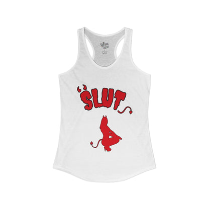 Red Devil 'SLUT' Women's Ideal Racerback Tank