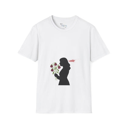 Totally Wonderful Day Floral Woman's Silhouette Unisex Softstyle T-Shirt