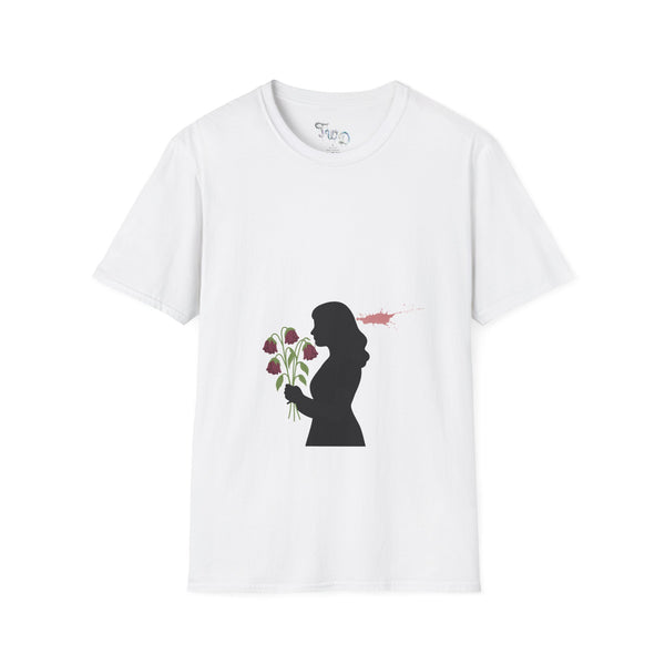 Totally Wonderful Day Floral Woman's Silhouette Unisex Softstyle T-Shirt