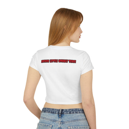 Red Devil 'SLUT' Graphic Women's Baby Tee