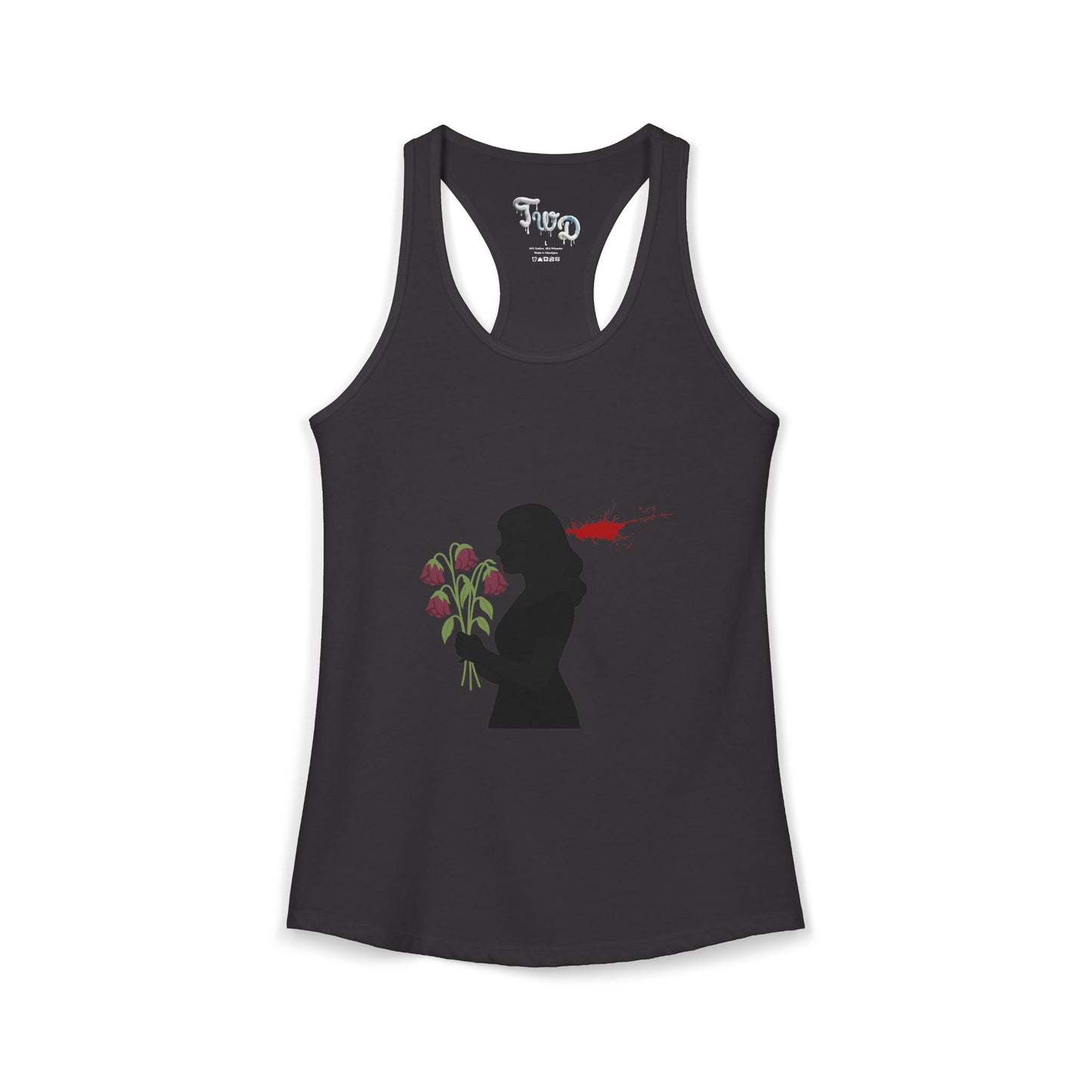 TWD Floral Silhouette Women's Ideal Racerback Tank