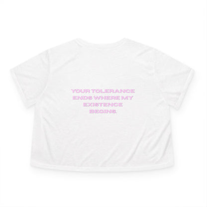 Pretty When We Riot Flowy Cropped Tee