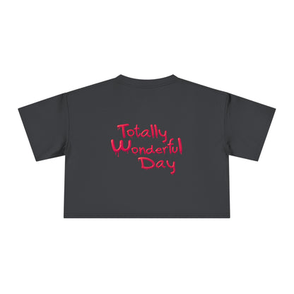Totally Wonderful Day Woman Silhouette Women's Crop Tee