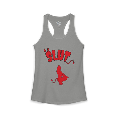 Red Devil 'SLUT' Women's Ideal Racerback Tank