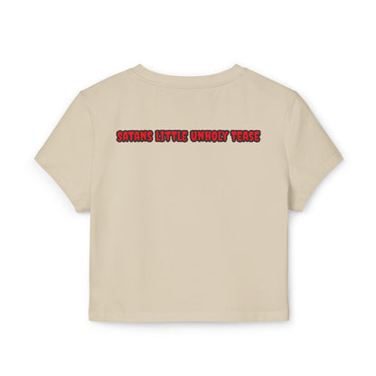 Red Devil 'SLUT' Graphic Women's Baby Tee