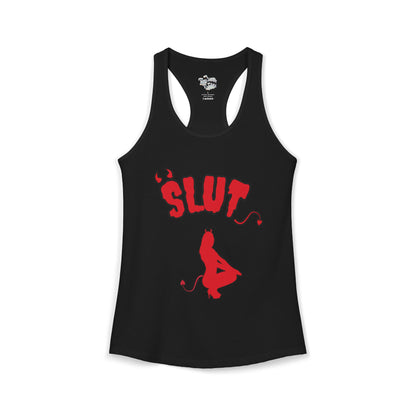 Red Devil 'SLUT' Women's Ideal Racerback Tank