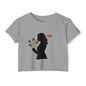 Totally Wonderful Day Crop Top — Silhouette Woman with Flowers Festival Tee