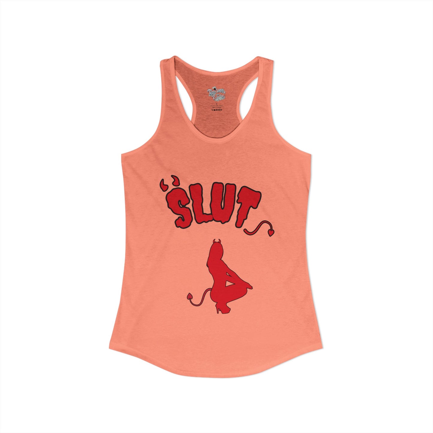 Red Devil 'SLUT' Women's Ideal Racerback Tank